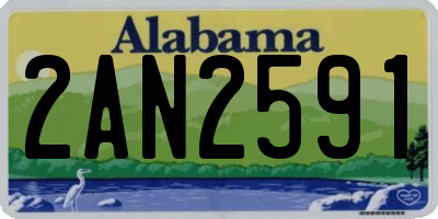 AL license plate 2AN2591