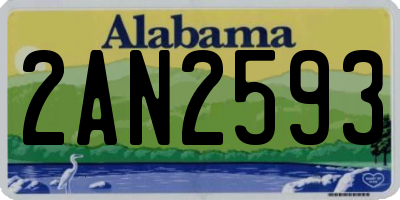 AL license plate 2AN2593
