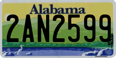 AL license plate 2AN2599