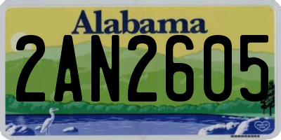 AL license plate 2AN2605