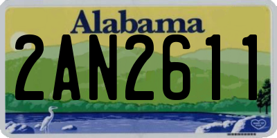AL license plate 2AN2611