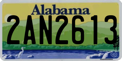 AL license plate 2AN2613