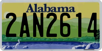 AL license plate 2AN2614