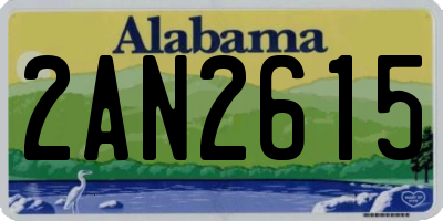 AL license plate 2AN2615