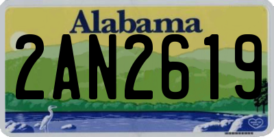 AL license plate 2AN2619
