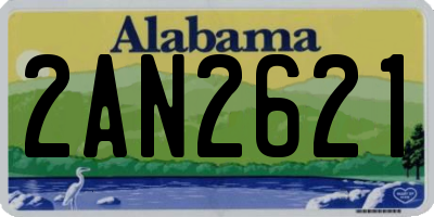 AL license plate 2AN2621