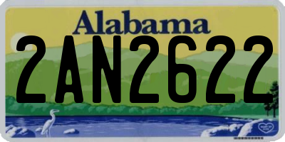 AL license plate 2AN2622