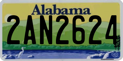 AL license plate 2AN2624