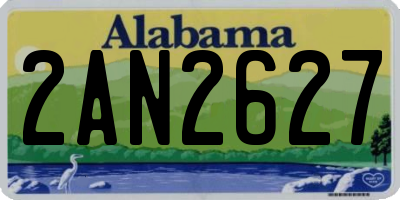 AL license plate 2AN2627