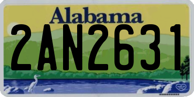 AL license plate 2AN2631
