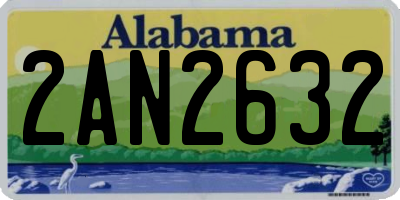AL license plate 2AN2632