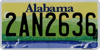AL license plate 2AN2636