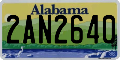 AL license plate 2AN2640