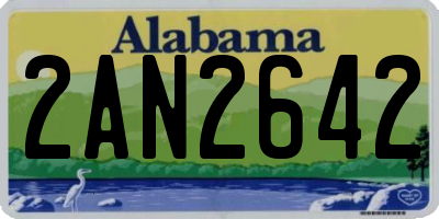 AL license plate 2AN2642