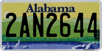 AL license plate 2AN2644