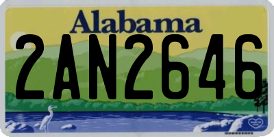 AL license plate 2AN2646