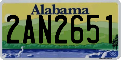 AL license plate 2AN2651