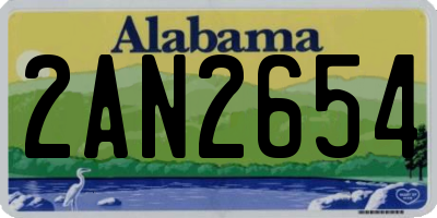 AL license plate 2AN2654