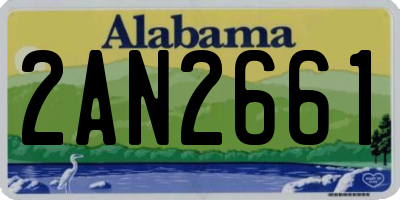 AL license plate 2AN2661