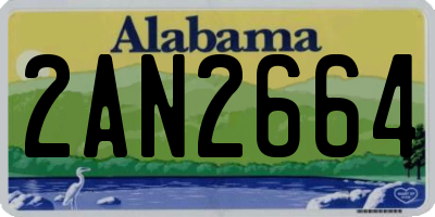 AL license plate 2AN2664
