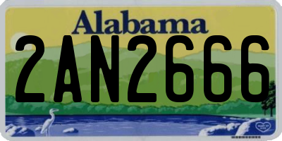 AL license plate 2AN2666