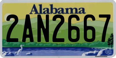 AL license plate 2AN2667