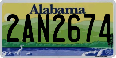 AL license plate 2AN2674