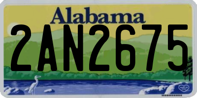 AL license plate 2AN2675
