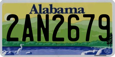 AL license plate 2AN2679