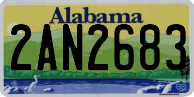 AL license plate 2AN2683