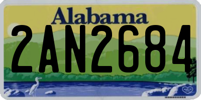AL license plate 2AN2684
