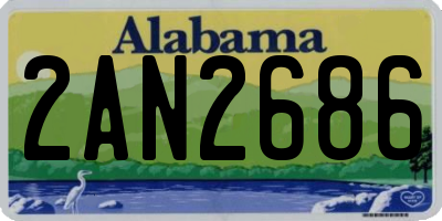 AL license plate 2AN2686