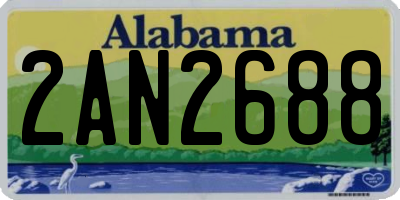 AL license plate 2AN2688