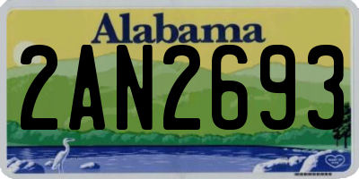 AL license plate 2AN2693