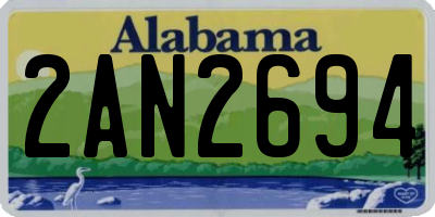 AL license plate 2AN2694