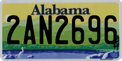 AL license plate 2AN2696