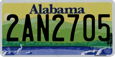 AL license plate 2AN2705