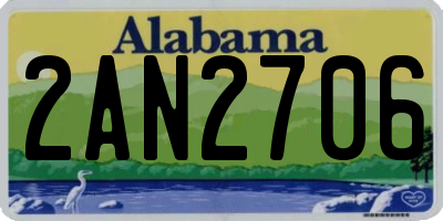 AL license plate 2AN2706