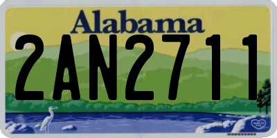 AL license plate 2AN2711