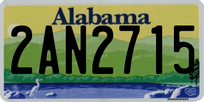 AL license plate 2AN2715
