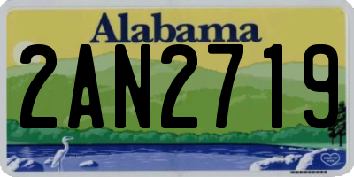AL license plate 2AN2719
