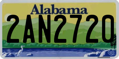 AL license plate 2AN2720