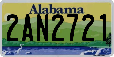 AL license plate 2AN2721