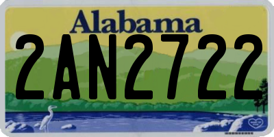 AL license plate 2AN2722