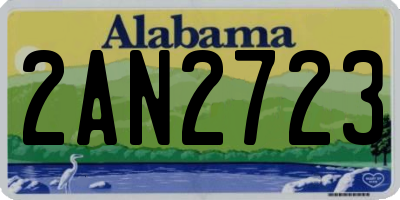 AL license plate 2AN2723
