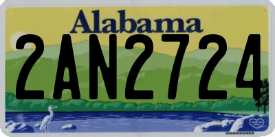 AL license plate 2AN2724