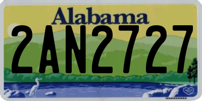 AL license plate 2AN2727