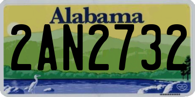 AL license plate 2AN2732