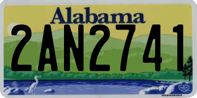 AL license plate 2AN2741