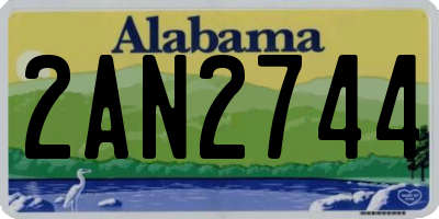 AL license plate 2AN2744